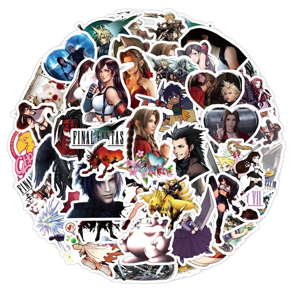 60 Final Fantasy Stickers Pack For Laptop/Waterbottle/Skateboard/Luggage/Notebook/Kindle Waterproof Vinyl Sticker
