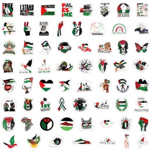 100 Palestine Sticker Pack For Laptop/WaterBottle/SkateBoard/Luggage/NoteBook/Kindle WaterProof Vinyl Sticker image 4
