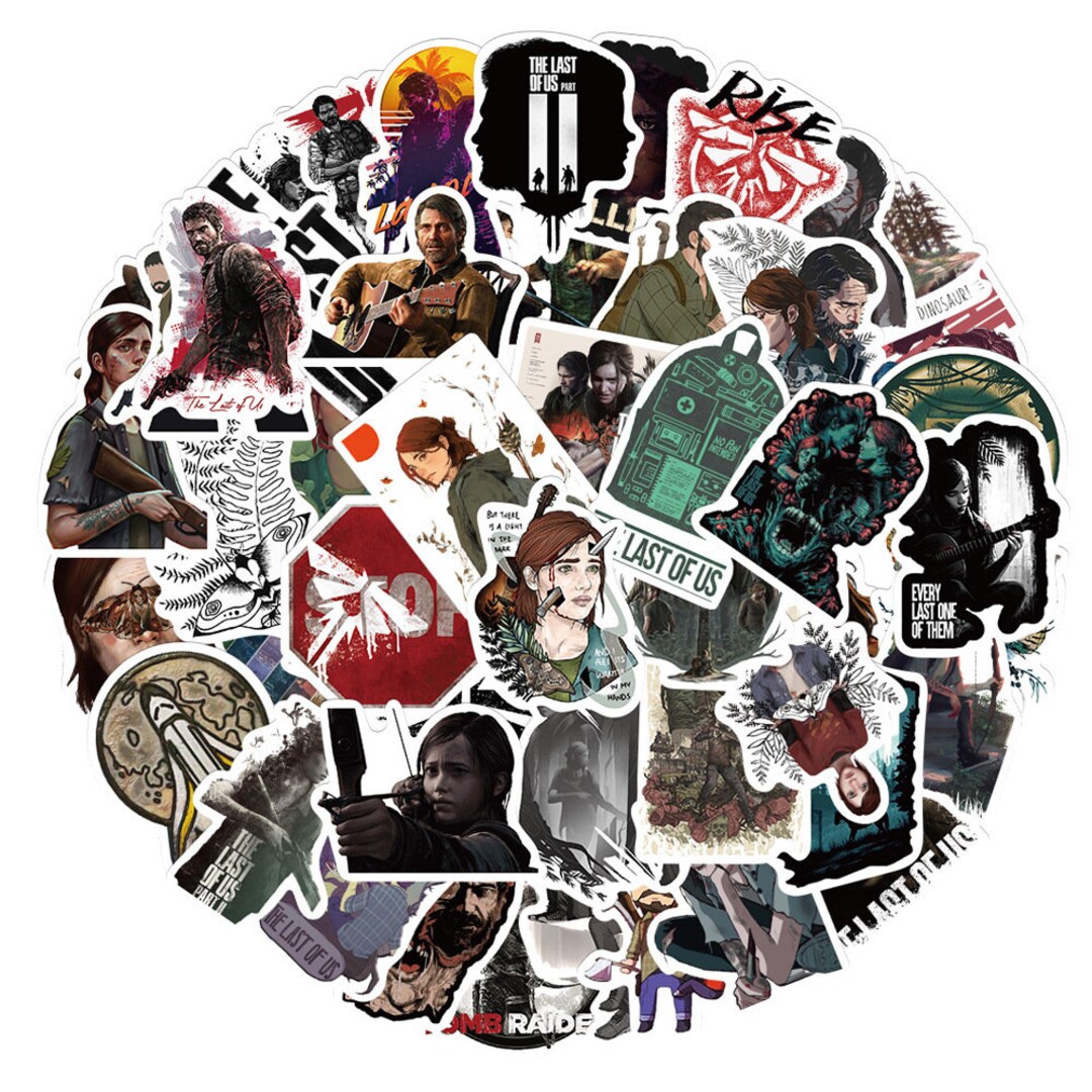 50 the Last of US Sticker Pack Clicker Infected/ellie/joel/firefly Logo ...