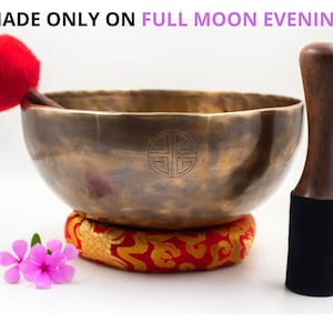 10 Inch Full Moon Singing Bowl: Tibetan Sound Healing, Meditation