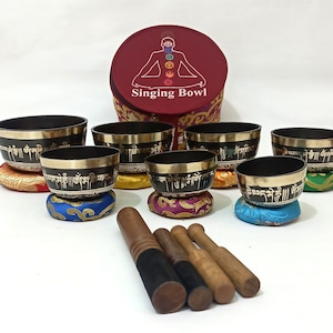 Authentic Tibetan Singing Bowl with Buddha Eye & Tibetan Mantra/Meditation Bowl with Mantra/Buddha Eye Mantra Singing Bowl/Handmade in Nepal