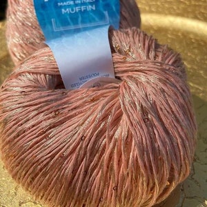 Lana Gatto Muffin Knitting Italian Yarn With Sequins Summer Yarn Cotton Yarn For Knitting Shiny yarn