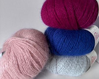 Filato per maglieria Phildar Angora, filato italiano, filato di lana 100% per maglieria, filato di lusso, filato invernale super morbido 25g