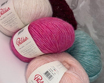 Phil Venus 編み物用糸、スパンコール付きイタリア製糸、編み物用