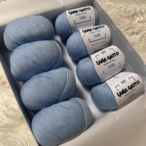Baby merino wool yarn Super fine merino wool yarn Italian yarn Eco friendly yarn Lana Gatto Mignon