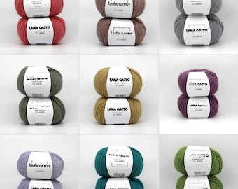 Lana Gatto Class Knitting Yarn Merino wool and angora Soft italian yarn Merino wool yarn for knitting