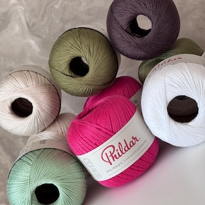 Phildar Perle 5, 100% Cotton yarn, Crocheting yarn, Egyptian cotton yarn, Summer yarn for knitting and crocheting, Organic cotton yarn