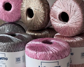 Lana Gatto Pailletten Glitzergarn Strickgarn Sommergarn Luxusgarn Geschenk für Strickerinnen Garn zum Häkeln Garn mit Pailletten