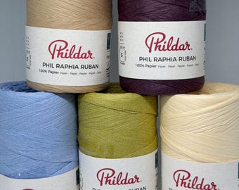 Phil Raphia Ruban, Phil Raphia, Rafia yarn, Crocheting yarn, Yarn for bags and hats, Paper Rafia yarn, Paper Raffia Crocheting yarn