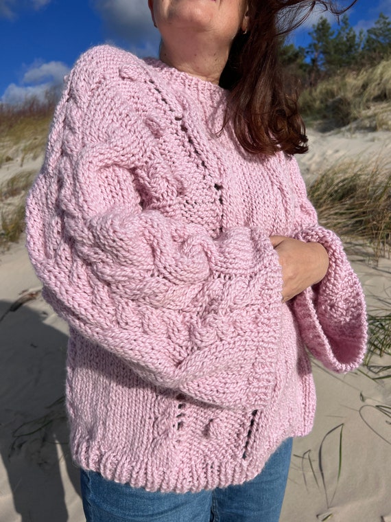 Jersey lana rosa sale