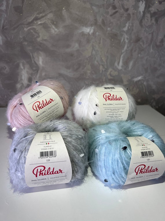 Phildar Gloria Knitting Yarn Italian Yarn With Sequins Alpaca Wool Yarn for knitting Shiny yarn