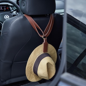 Leather hat magnetic holder | Stylish hat clip for Bag, Backpack, Tote | Minimalist magnetic cowboy hat clip | Anniversary gifts for Her