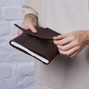 Personalised A5 Leather Notebook Cover / Exercise Book Cover ...