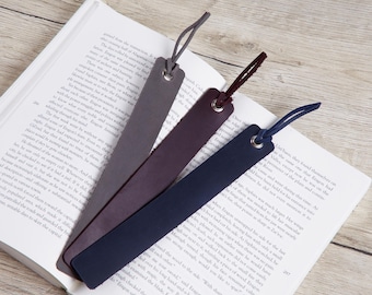 Leather Bookmark Set of 3: Colorful Page Markers with Tassels for Reading and Journaling