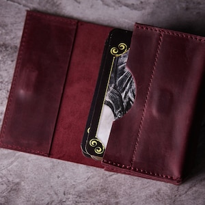 Porte-cartes de tarot personnalisé | Porte-cartes de tarot en cuir à monogramme | Cadeau spirituel pour elle | Cadeaux divinatoires