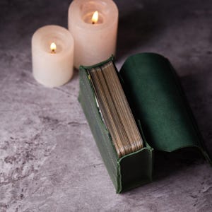 Borsa per tarocchi in PELLE personalizzata, Porta mazzi di tarocchi, Scatola per mazzi di tarocchi, Strumenti di divinazione, Regalo personalizzato, Regalo spirituale, Regalo per lei