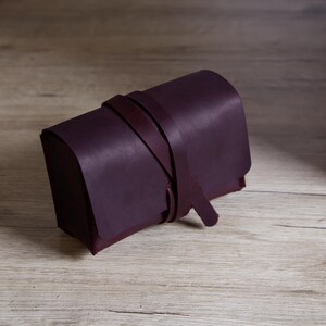 Leather Tarot Deck Case: Wraparound Tie, Vintage Card Storage, Ritual Accessory