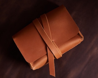 Tarot Card Holder: Leather Deck Pouch, Flap Closure, Gift for Tarot Reader