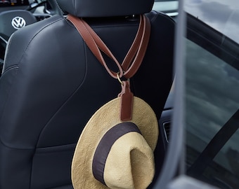Handmade Leather Hat Holder, Travel Hat Clip for Backpack and Luggage, Practical Gift for Traveler or Him