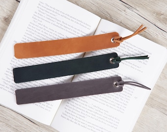 Personalized Leather Bookmark: Custom Name Page Marker with Tassel for Book Lovers
