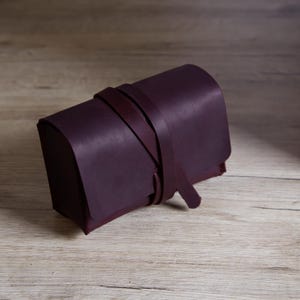 Vintage Leather Tarot Case: Oracle Deck Holder with Tie Closure, Divination Gift