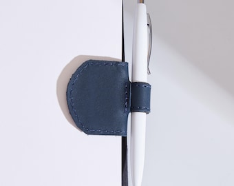 Pastel Leather Bookmark: Magnetic Book Clip with Pen Loop, Colorful Planner and Journal Accessory