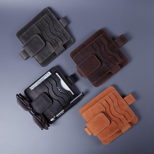 Personalized Leather Car Sun Visor Organizer: Embossed Initials, Sunglass Holder