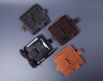 Leather Car Visor Organizer: Sunglasses Holder, Card Storage, Auto Accessories, Car Essentials