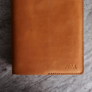 Personalized Crazy Horse Leather Bible Cover, Engraved Book Sleeve