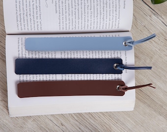 Leather Bookmark Stocking Stuffer: Colorful Tassel Page Marker, Christmas Gift for Readers