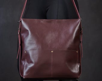 Convertible Leather Backpack: Personalized Women Bag, Work Everyday Satchel