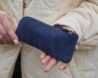 Personalized Leather Eyeglass Case: Minimalist Sunglasses Holder, Personalized Gift