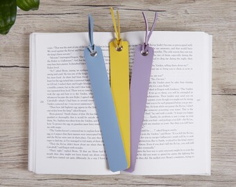 Leather Bookmark for Teacher: Colorful Page Marker with Tassel, Teacher Appreciation Gift