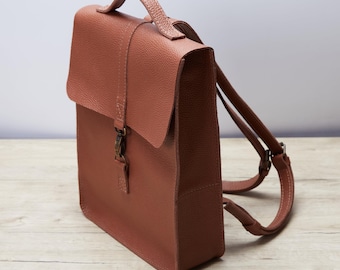 Leather Everyday Backpack: Women's Satchel, Vintage Travel Backpack, Laptop Pocket 13-15 inch