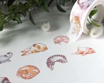 Cute Resting Cat Washi Tape (EU)