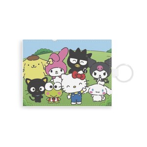 Porta carte Hello Kitty in pelle Saffiano, grazioso portafoglio kawaii, regalo per gli amanti dei gatti, accessori per ufficio, compagno di viaggio, elegante porta documenti