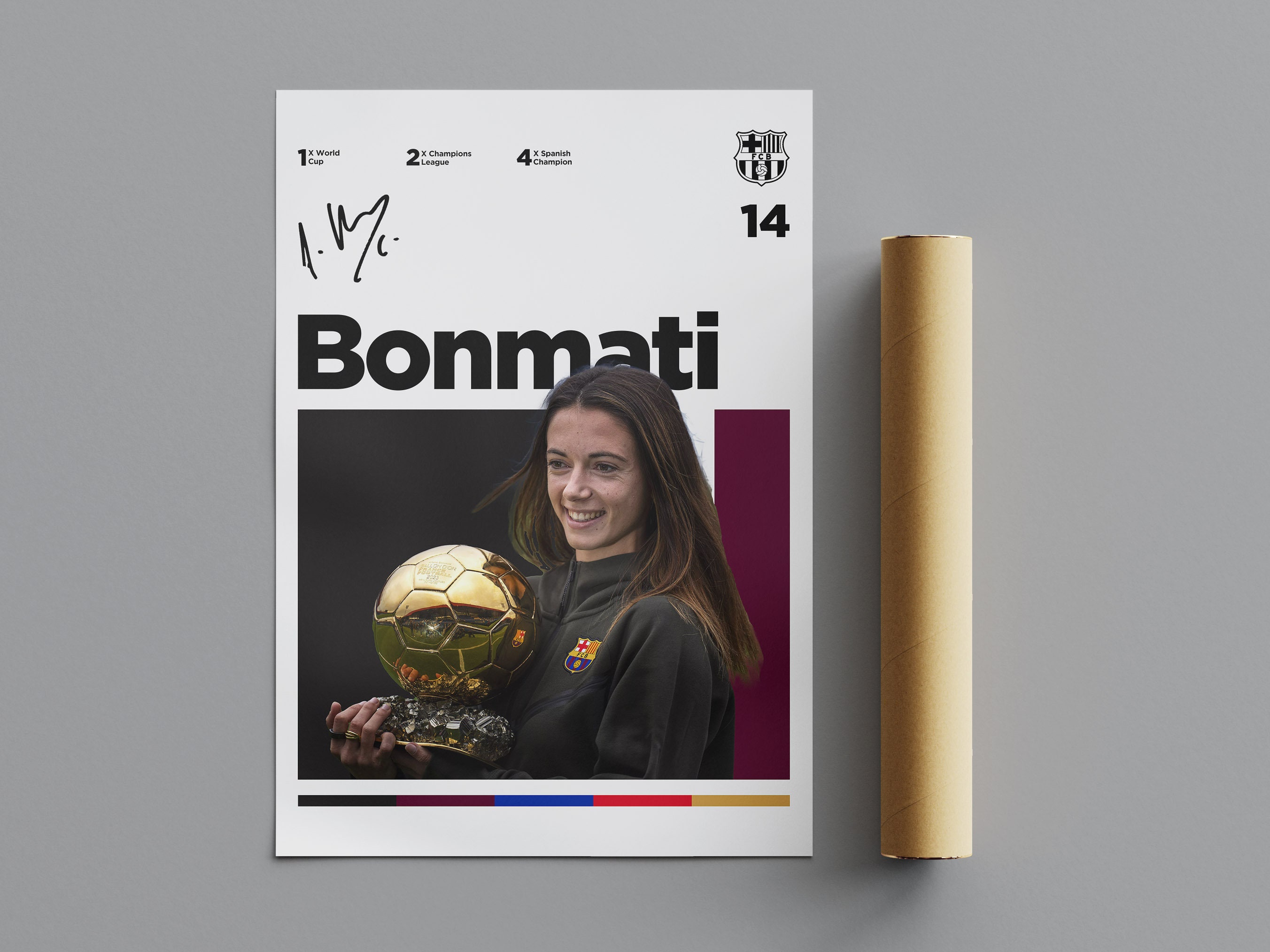 Aitana Bonmati Poster 50x75cm - Leinwand Fußball Poster Dekoration