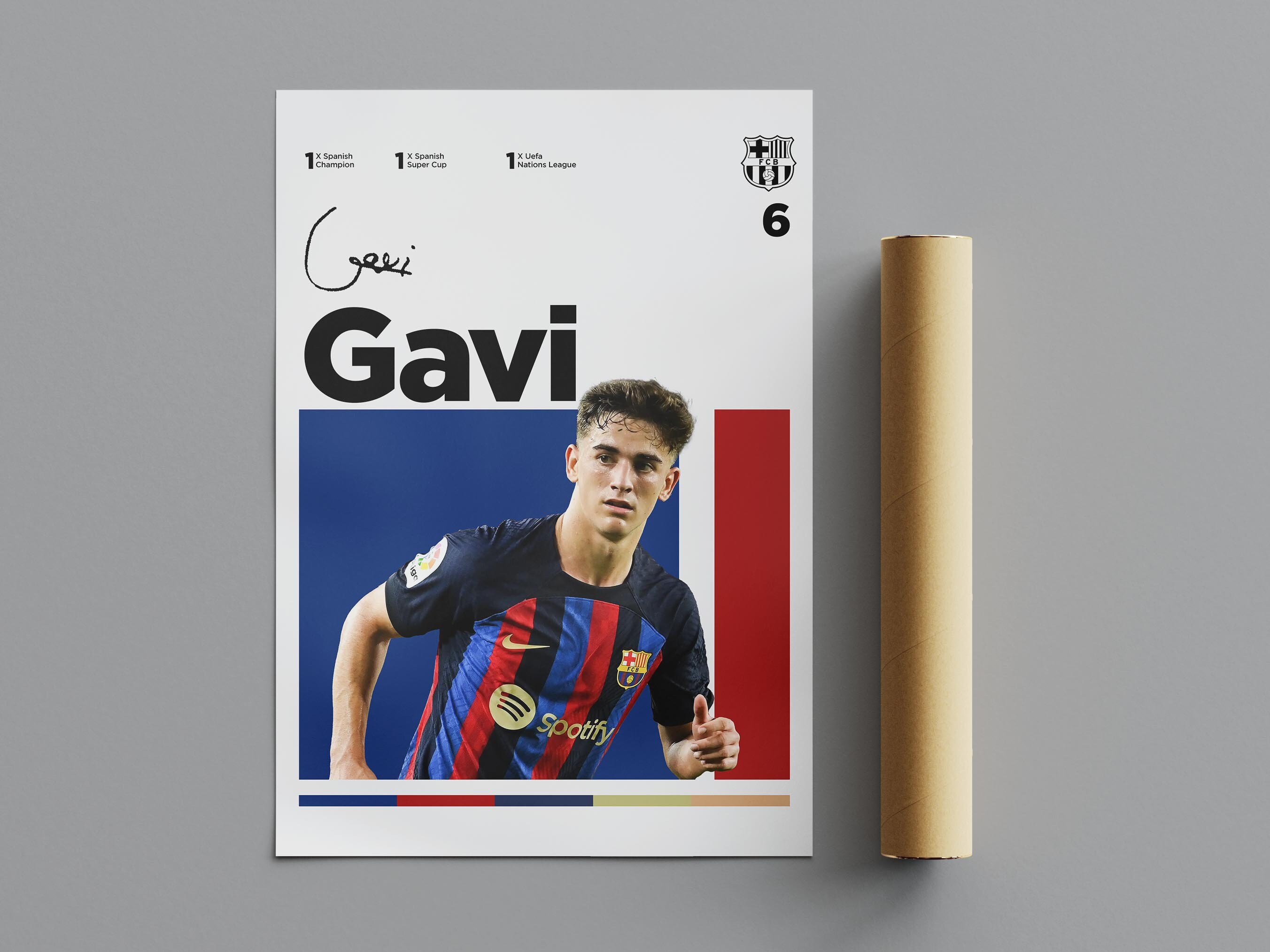 Gavi Poster, Minimalist Poster, Sports Poster, Wall Art, Wall Decor ...