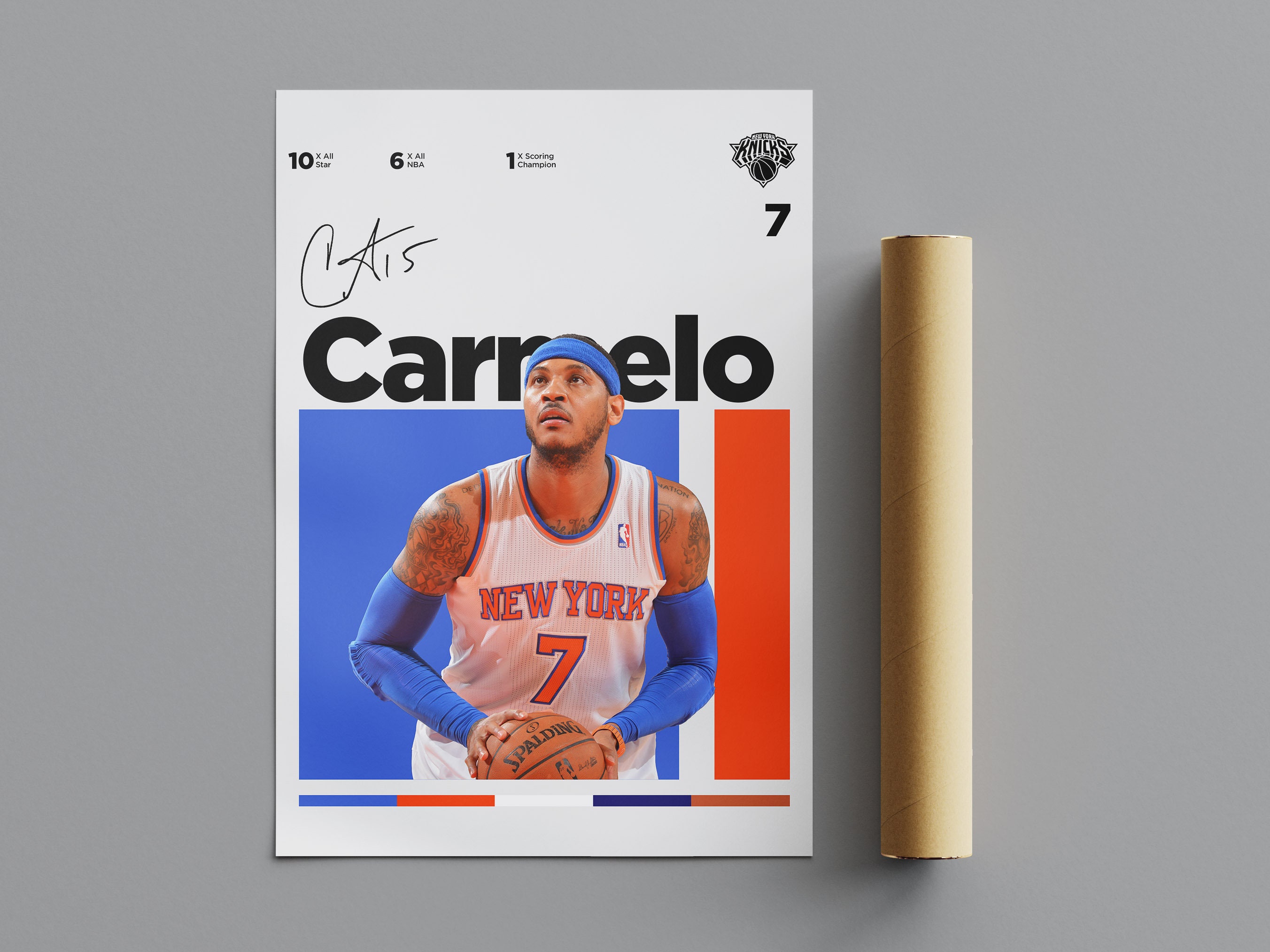 New York Knicks Carmelo Anthony adidas White 2014-15 Christmas Day