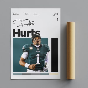 Philadelphia Eagles Jalen Hurts Jersey Print Team Color / Small - 14x20 | Sporticulture