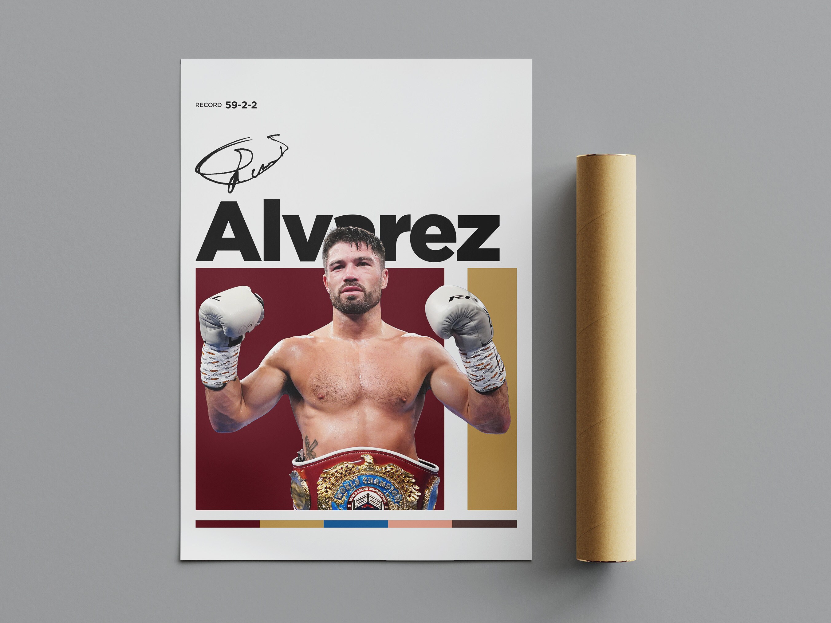  HYYNN Canelo Alvarez Vs GGG 1 Fight Boxing Poster