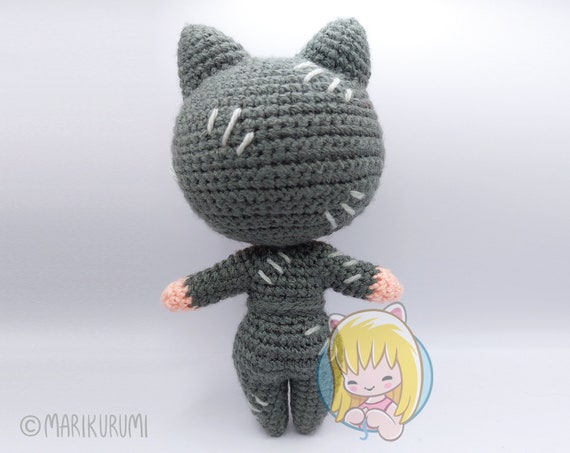 1set Grey Cat Crochet Kit, Animal Knitting Set Including Hook, Yarn,  Manual, Home Decor Gift