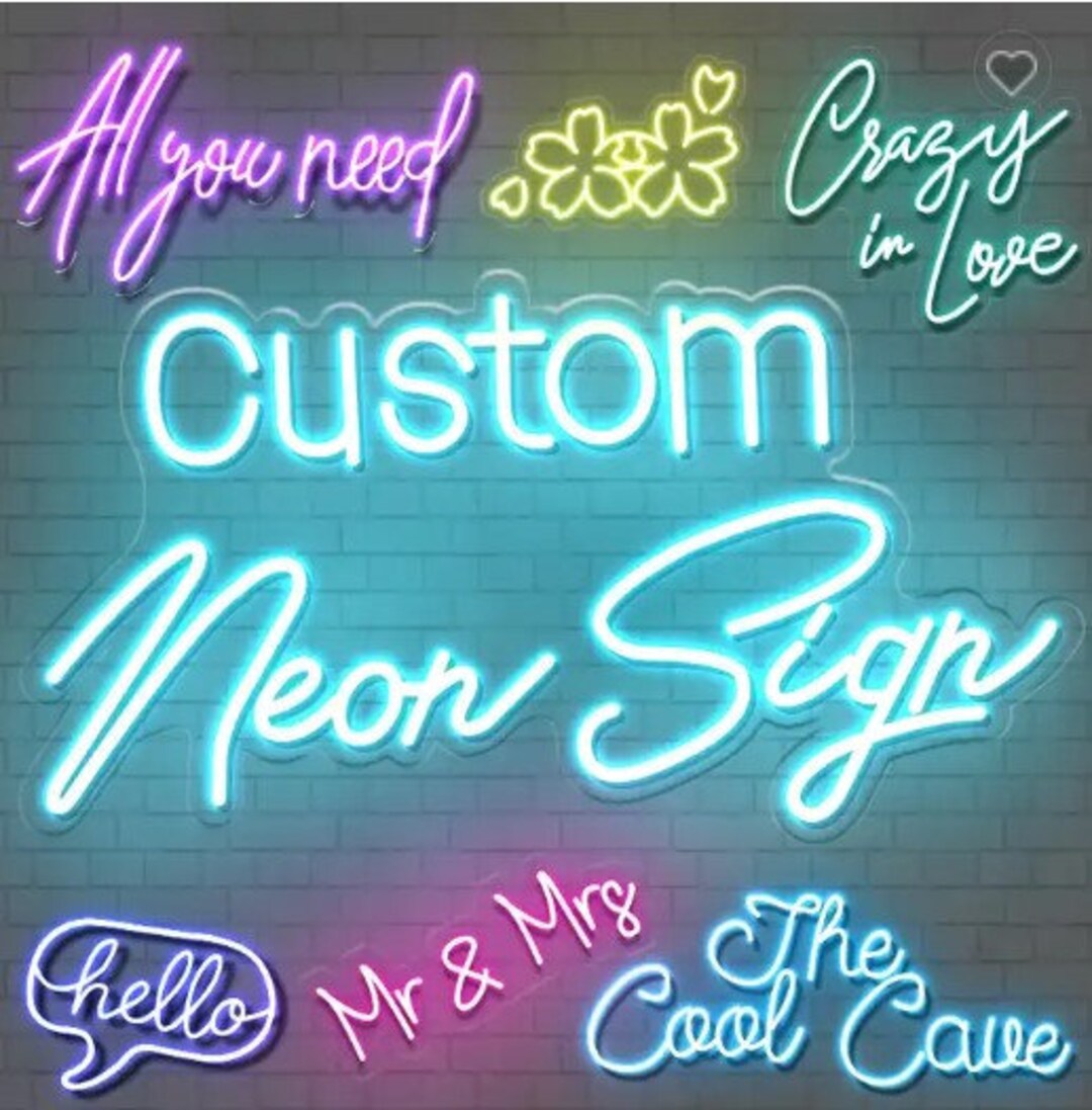 Custom Neon Sign Neon Sign Aesthetic Neon Sign Name Neon Etsy