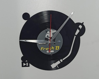 Horloge murale tourne-disque tourne-disque