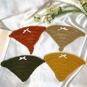 Handmade Crochet Bookmark Thong: Acrylic Yarn with Ribbon