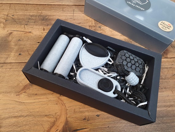 A curated gift set of handcrafted EDC fidget pieces — the kind of tactile desk toys that become an obsession for focus-seekers.
