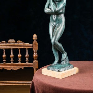 Sculpture en bronze d'après Rodin Bronze Eva figure copie réplique figure style antique 46 cm image 2