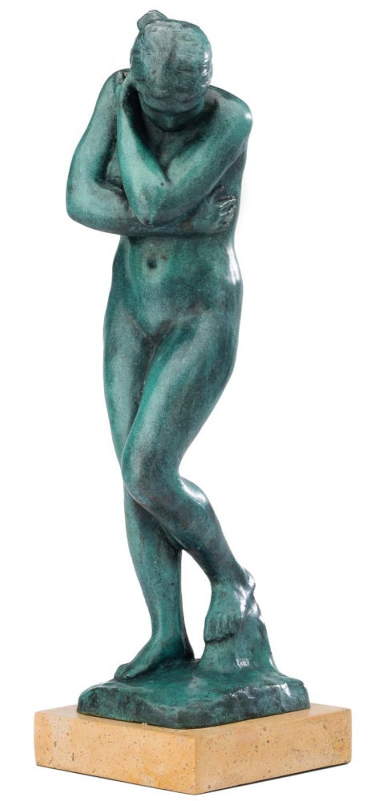 Sculpture en bronze d'après Rodin Bronze Eva figure copie réplique figure style antique 46 cm image 1