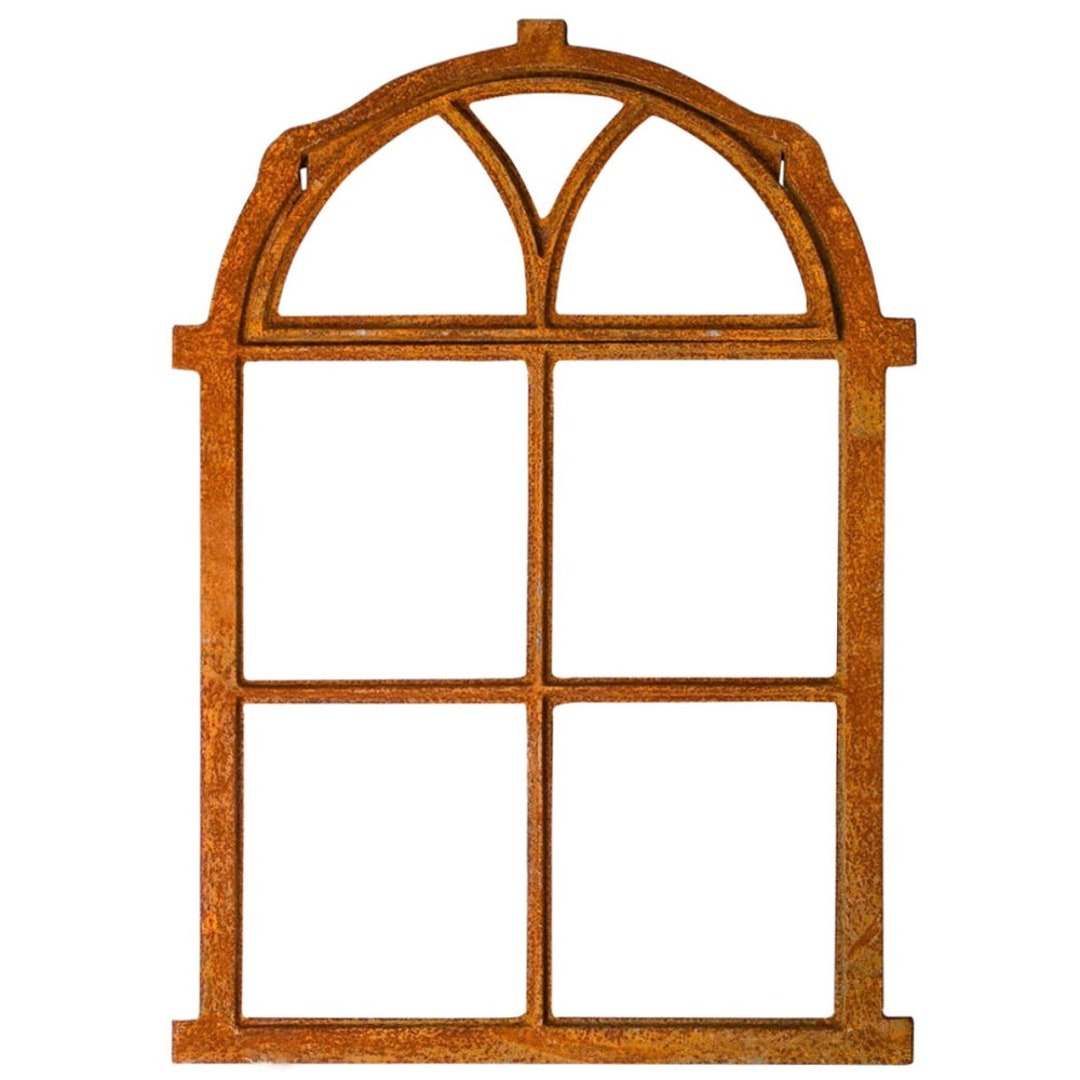 Window Frame Gray Iron Antique Style 54 X 98cm - View #5