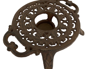Tea warmer, tea warmer, candle holder, iron, antique style, 22 cm
